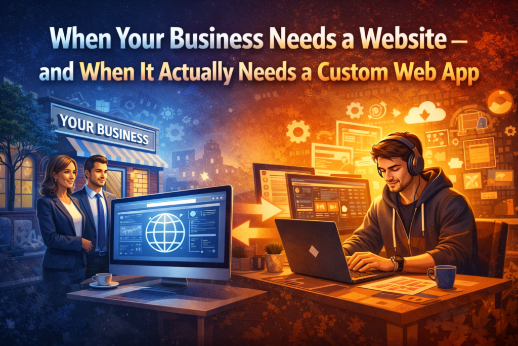 When Your Business Needs a Website — and When It Actually Needs a Custom Web App 113